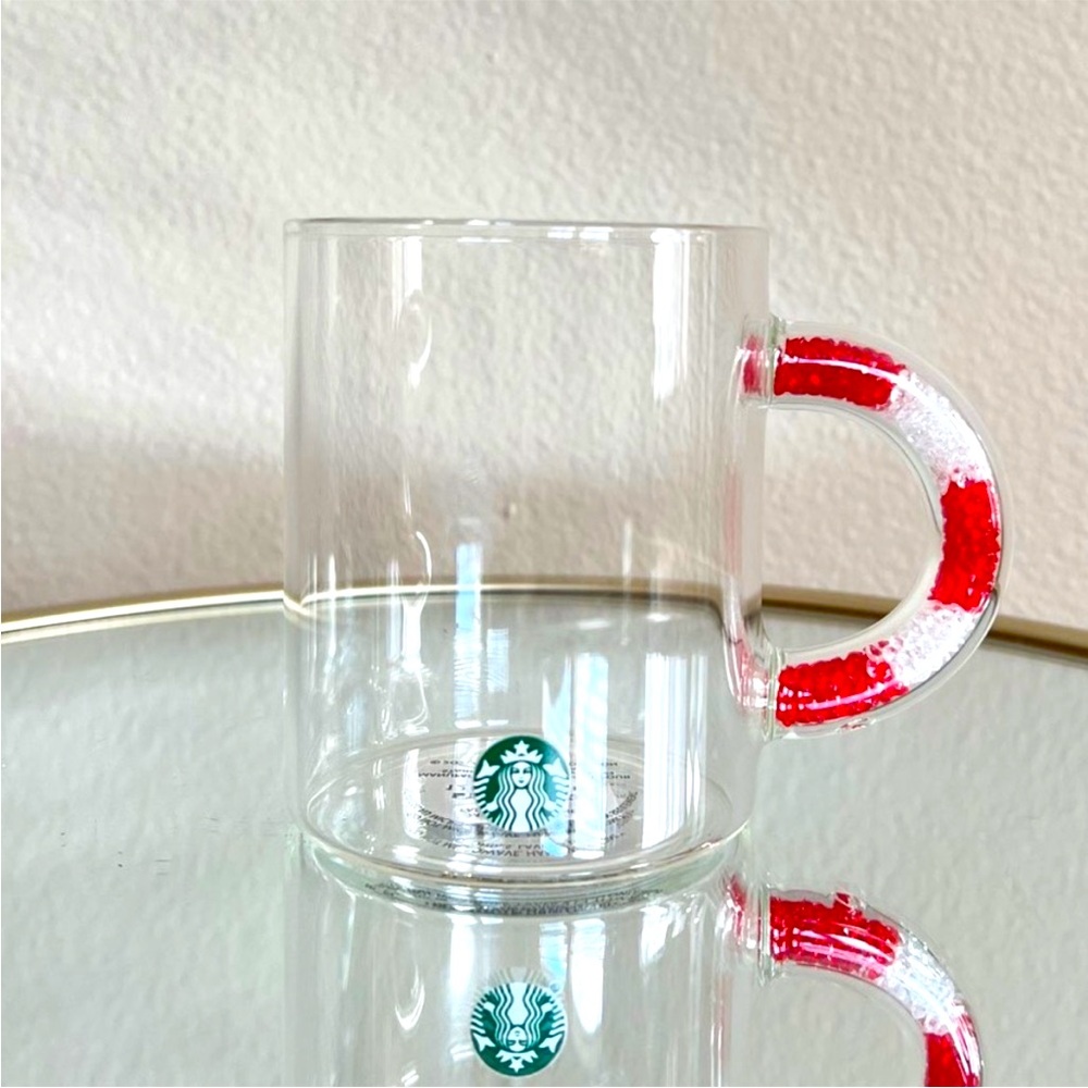 🌟RARE🌟 Starbucks 2021 Holiday Clear glass mug